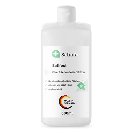 500 ml Satiata Med Alkoholfreie Flächendesinfektion Satifect-Flasche, nicht schäumend, hergestellt in Deutschland.