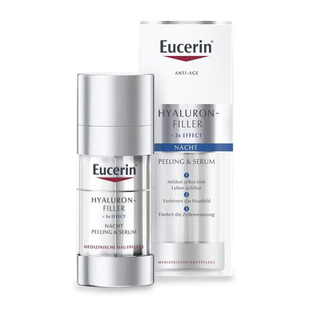 Eucerin Hyaluron Filler 50ml sollte durch „Eucerin Hyaluron-Filler Nacht-Peeling und Serum 30ml (1331,53€/l)“ von Eucerin ersetzt werden.