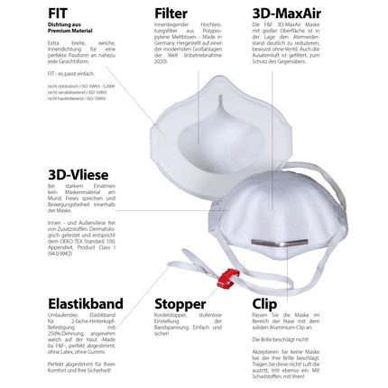 FFP2 Cup Schutzmaske mit Kopfschlaufen, DEKRA zertifiziert - kaufen - Satiata Med
