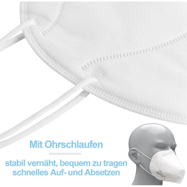 FFP3 Schutzmaske mit Ohrschlaufen, lange Bauform, Made in Germany - kaufen - Satiata Med