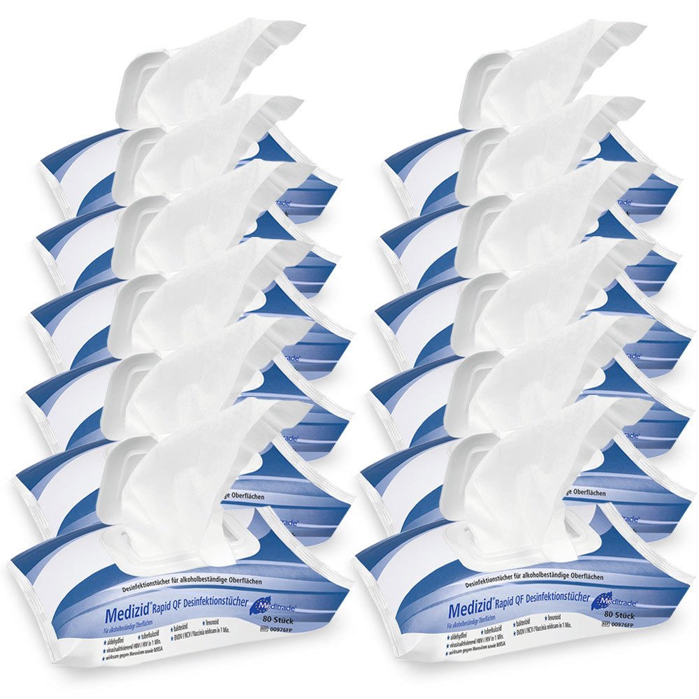 80 Stück Flächendesinfektionstücher MEDIZID® RAPID QF FLOWPACK ...